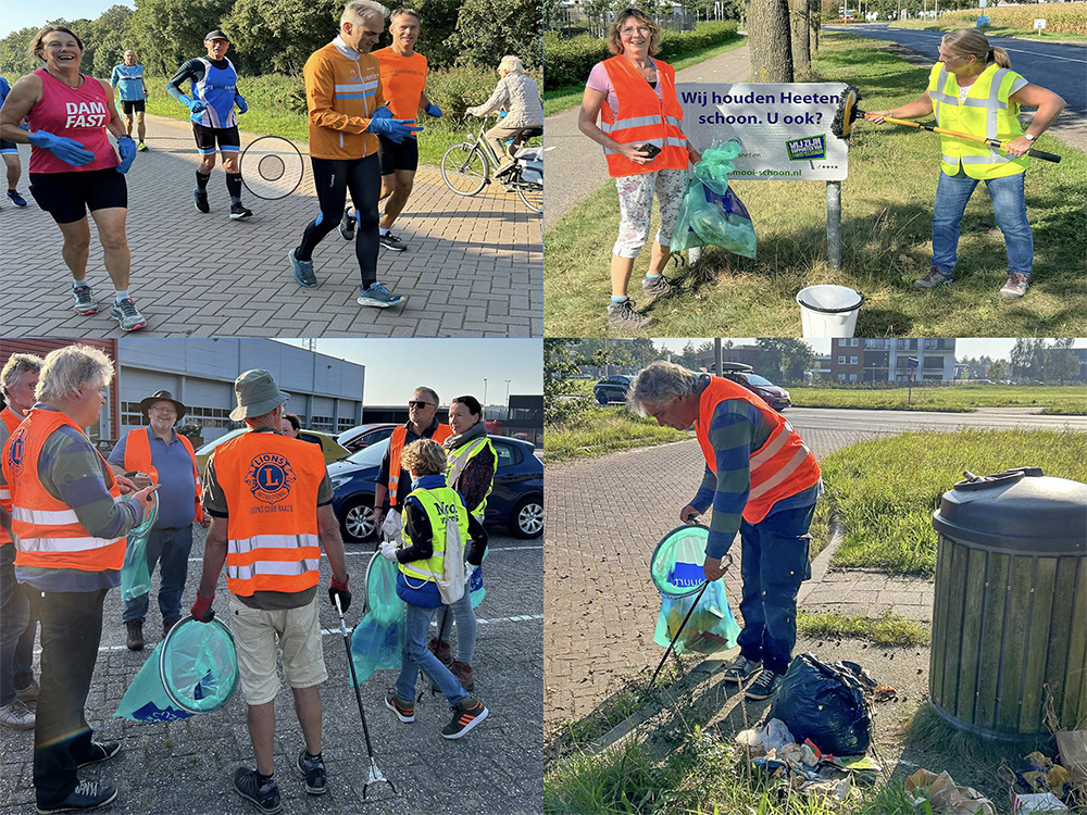 Een collage van de World Cleanup Day in Raalte